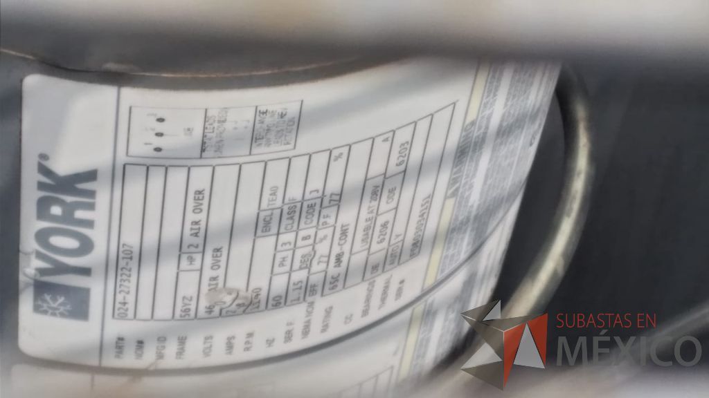 Lote 002 - Aire acondicionado YORK, Modelo: YPAL050CFC46BBDX, 50 TR, con 4 ventiladores. - Imagen 88