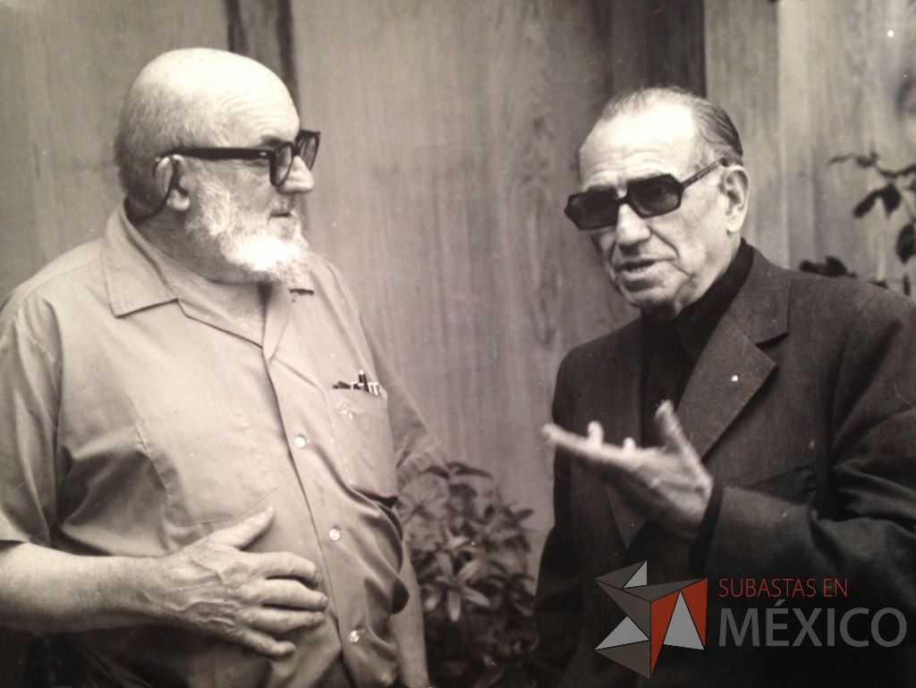 Lote 027 - " Fotografía " - Archivo Díaz Infante - Snapshot Ansel Adams y Manuel Carrillo en Carmel