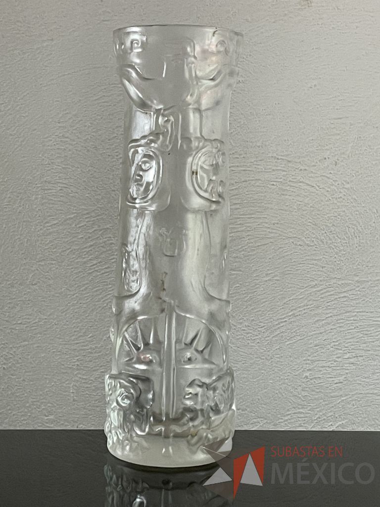 Lote 067 - "COLUMNA MUSEO DE ANTROPOLOGIA" - Pedro Ramírez Vázquez - Escultura de vidrio emplomado - Imagen 2