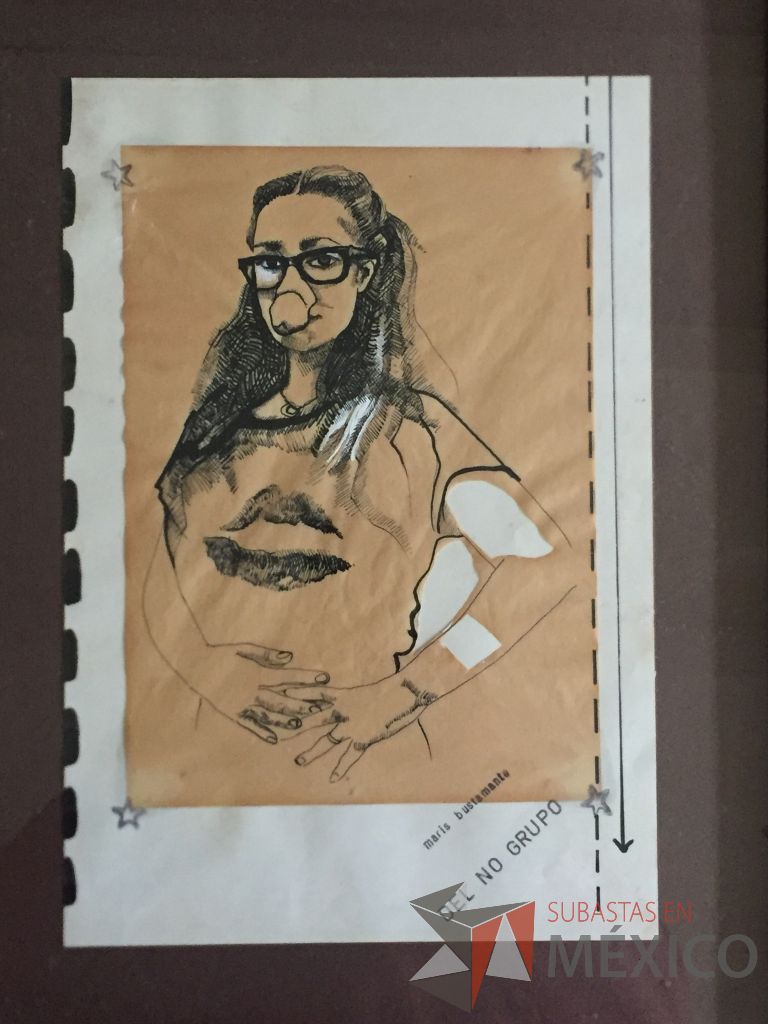 Lote 022 - "MARÍA BUSTAMANTE"- Juan José Díaz Infante - Mixta sobre Papel - Imagen 2