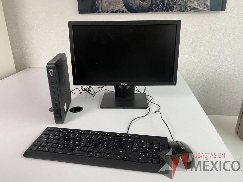 Lote 208 - Desktop HP, ThinkPro T620 HP t620 Flexible Thin Client, Disco Duro de 240 GB, 4 GB RAM y Monitor 20"