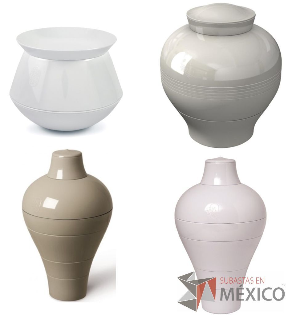 Lote 041 - Set de Mesa Luso Blanco / Osorio, Yuan 8 piezas Beige / D'antan, Ming Gris 6 piezas apilables y Ming Aqua Blanco