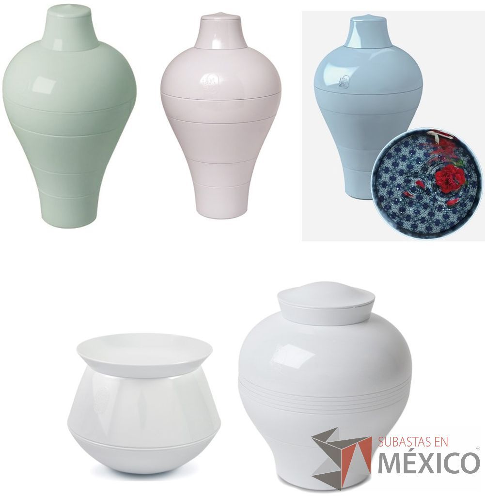 Lote 044 - Set de Mesa Ming Aqua Blanco, Ming Abysses Azul Claro, Luso Blanco / Osorio, Osorio Yuan Blanco y Ming Peony
