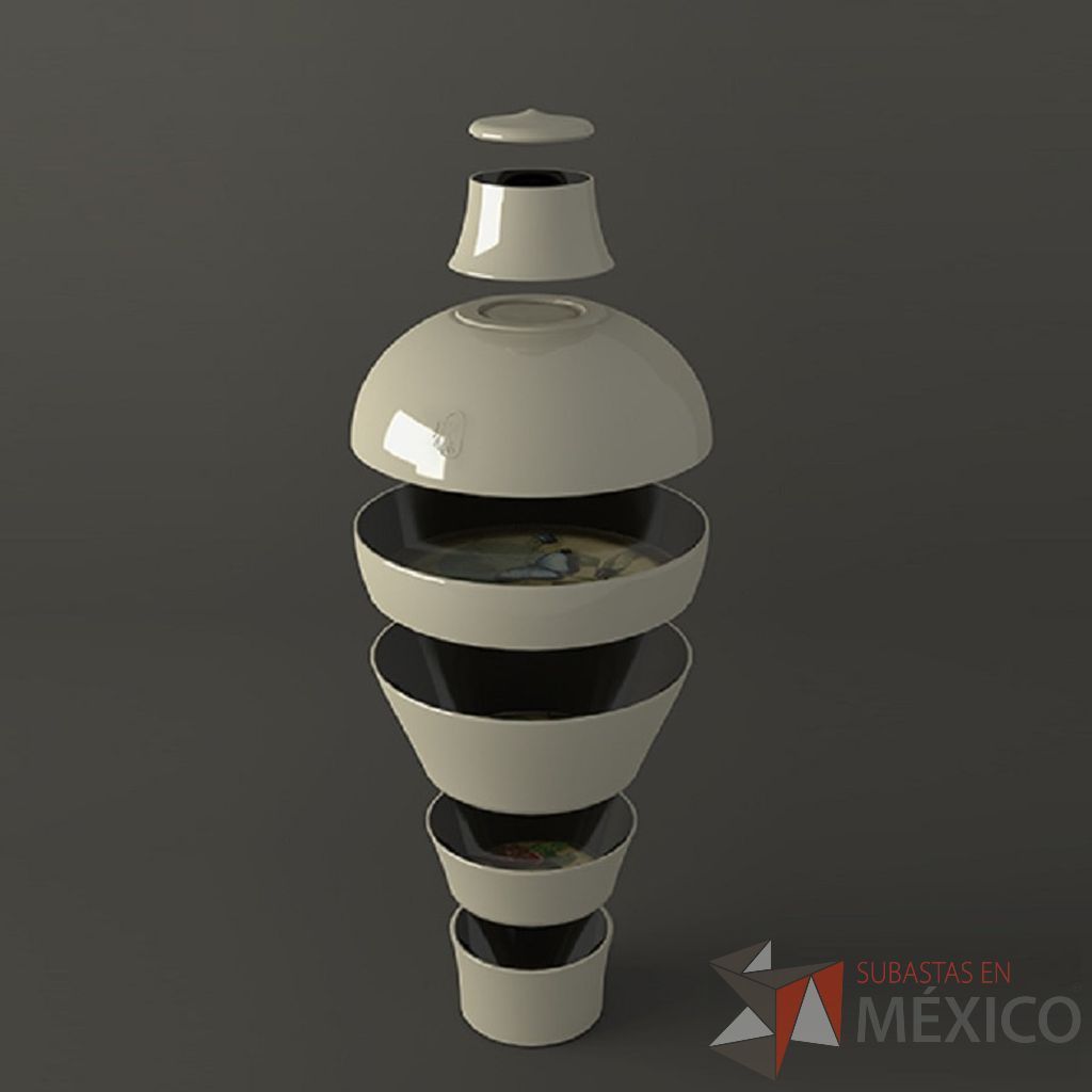 Lote 041 - Set de Mesa Luso Blanco / Osorio, Yuan 8 piezas Beige / D'antan, Ming Gris 6 piezas apilables y Ming Aqua Blanco - Imagen 8