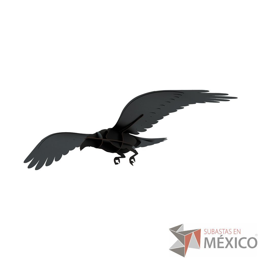 Lote 036 - Figura Decorativa The Ravens Adam Negro y Repisa Cirrus Blanco - Imagen 2