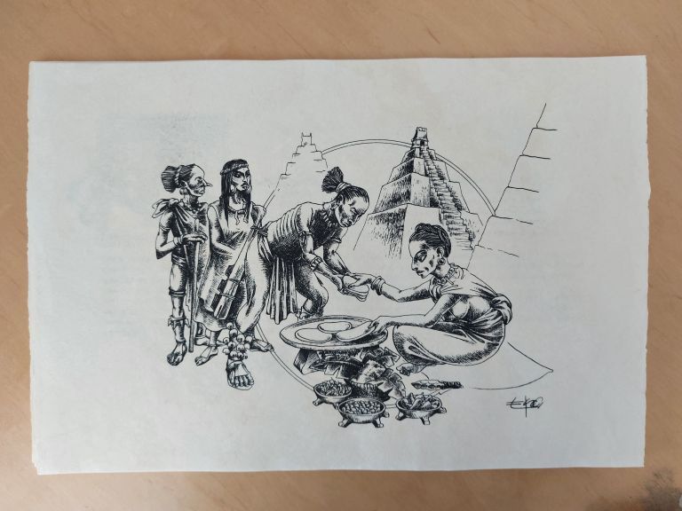 Lote 001 - Cuento de Bernardo Domínguez en una Caja de madera con 21 dibujos realizador por EKO - "María ríe por Dentro" - Dibujo/tinta - Imagen 10
