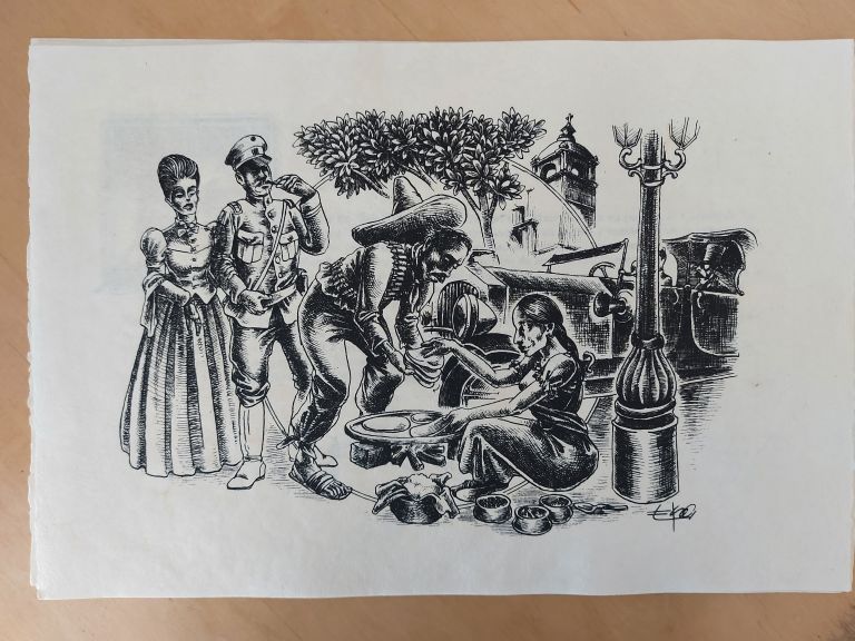 Lote 001 - Cuento de Bernardo Domínguez en una Caja de madera con 21 dibujos realizador por EKO - "María ríe por Dentro" - Dibujo/tinta - Imagen 18