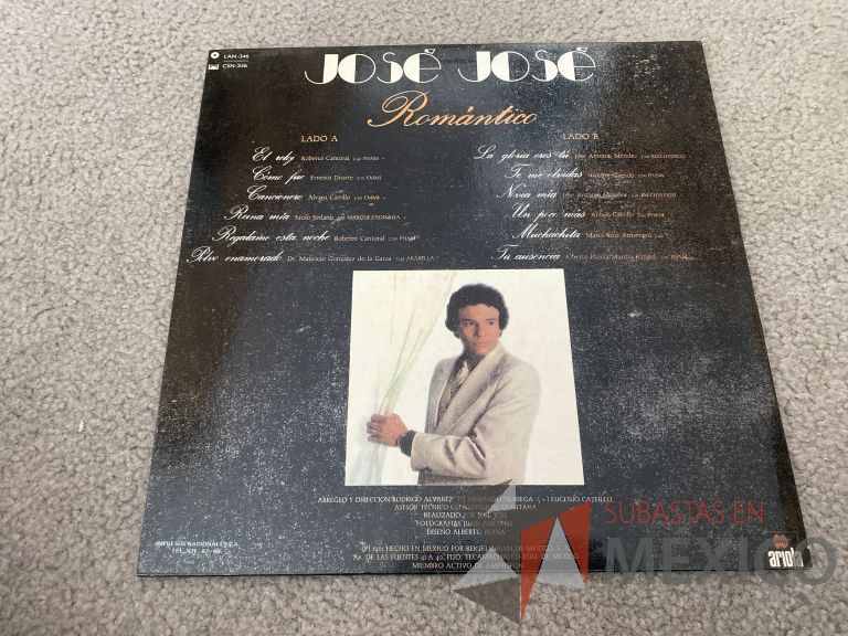 Lote 074 - 4 Vinilos LP de música romántica mexicana - Imagen 3