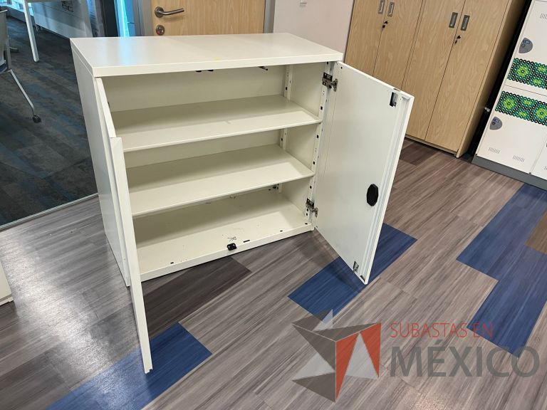 Lote 008 - Gabinete horizontal de 2 puertas y 2 entrepaños color blanco - Imagen 5