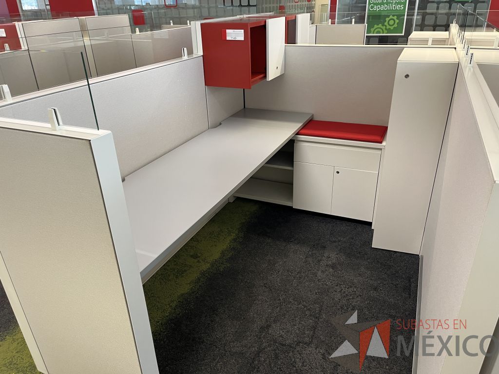 Lote 011 - Estación de trabajo para 8 personas, incluye 8 Credenzas, 8 Gabinetes Verticales y 8 Gavetas - Haworth - Imagen 5