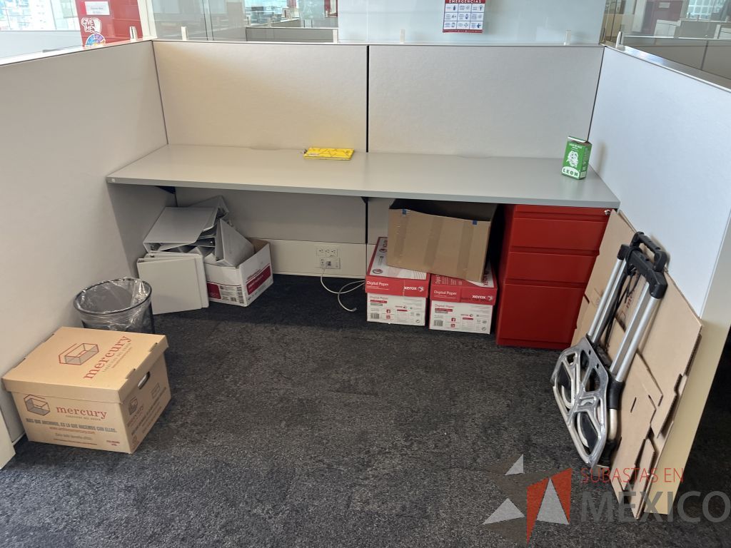 Lote 013 - Estación de trabajo para 6 personas incluye 6 Credenzas, 6 Gabinetes y 6 Gavetas - Haworth - Imagen 3