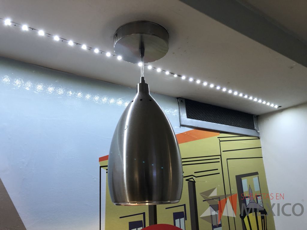 Lote 633- Luminaria circular colgante color plata - Imagen 2