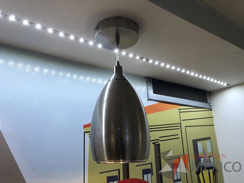 Lote 633- Luminaria circular colgante color plata - Imagen 3