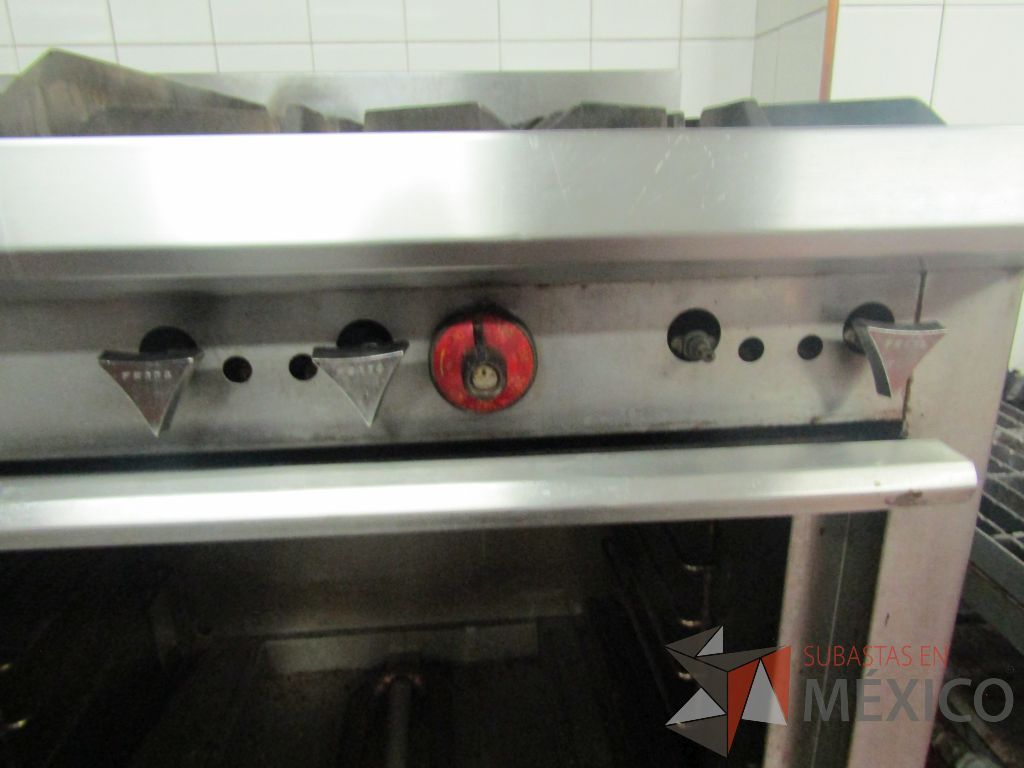 Lote 459 - Plancha con 4 quemadores, freidora y horno de acero inoxidable - Imagen 25