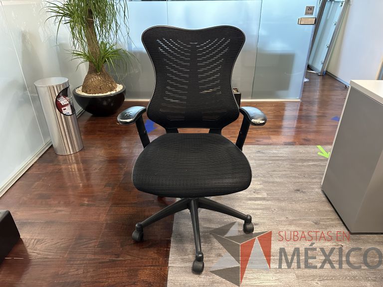Lote 018 - 2 Sillas ejecutivas con ruedas, descansabrazos, respaldo en malla y asiento - Imagen 8