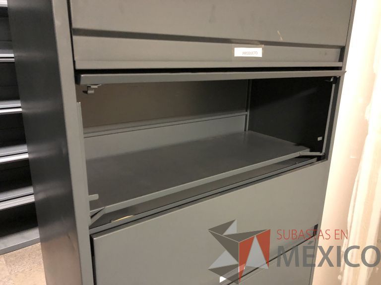 Lote 041 - 2 Gabinetes metálicos con 6 gavetas color gris - Imagen 7