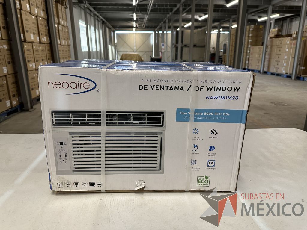 Lote 003 - Aire Acondicionado tipo Ventana NEOAIRE, Modelo: NAW081M20, 8000 BTU, 115v - Imagen 2