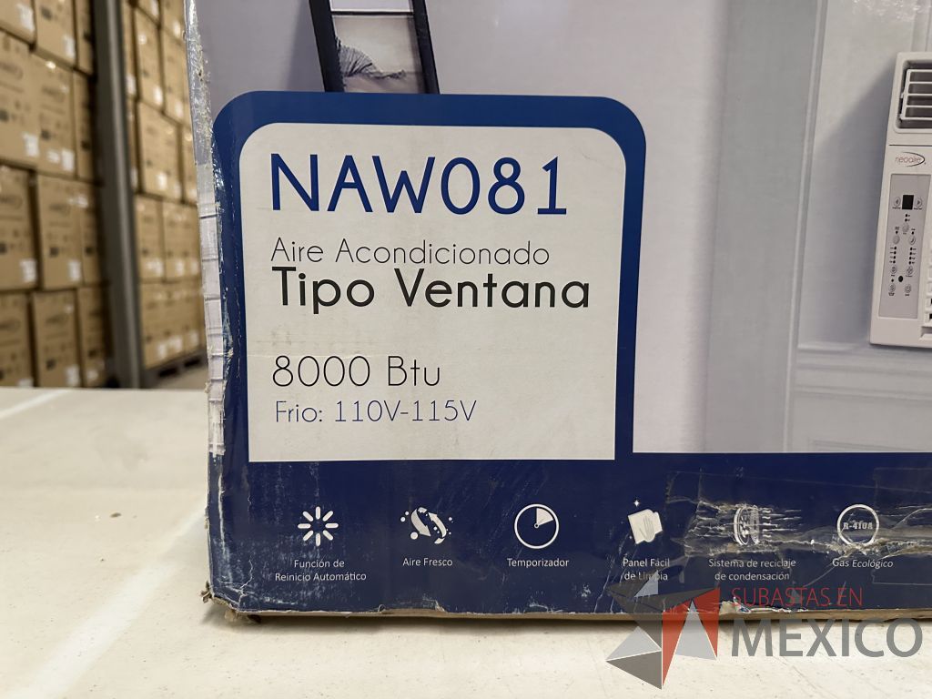 Lote 004 - Aire Acondicionado tipo Ventana NEOAIRE, Modelo: NAW081, 8000 BTU, 110-115v - Imagen 8