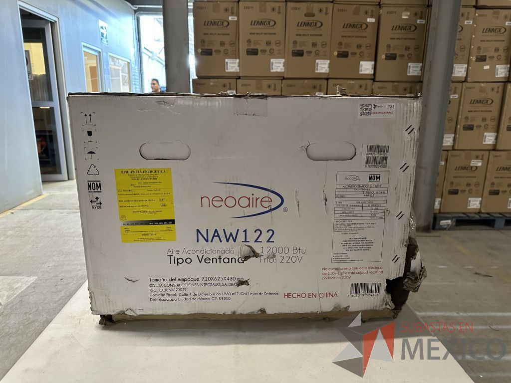 Lote 007 - Equipo de Aire Acondicionado tipo ventana Neoaire NAW122, 1 Ton, Frío, 220 Volts - Imagen 16