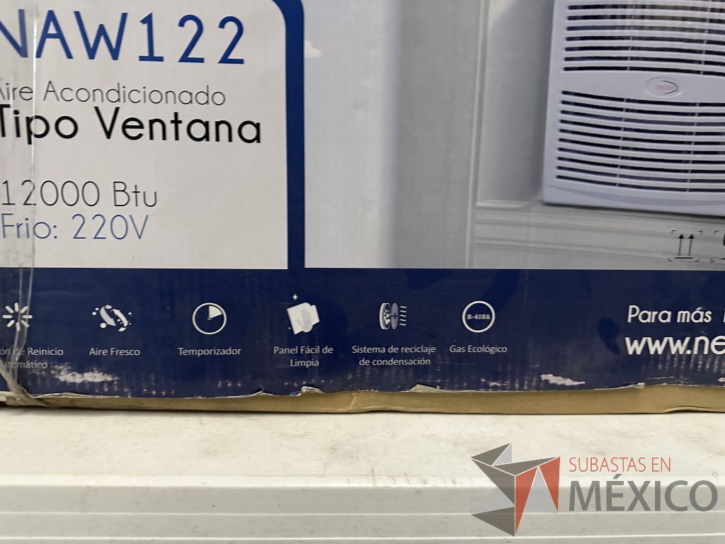 Lote 007 - Aire Acondicionado tipo Ventana NEOAIRE, Modelo: NAW122, 12000 BTU, 220v - Imagen 10