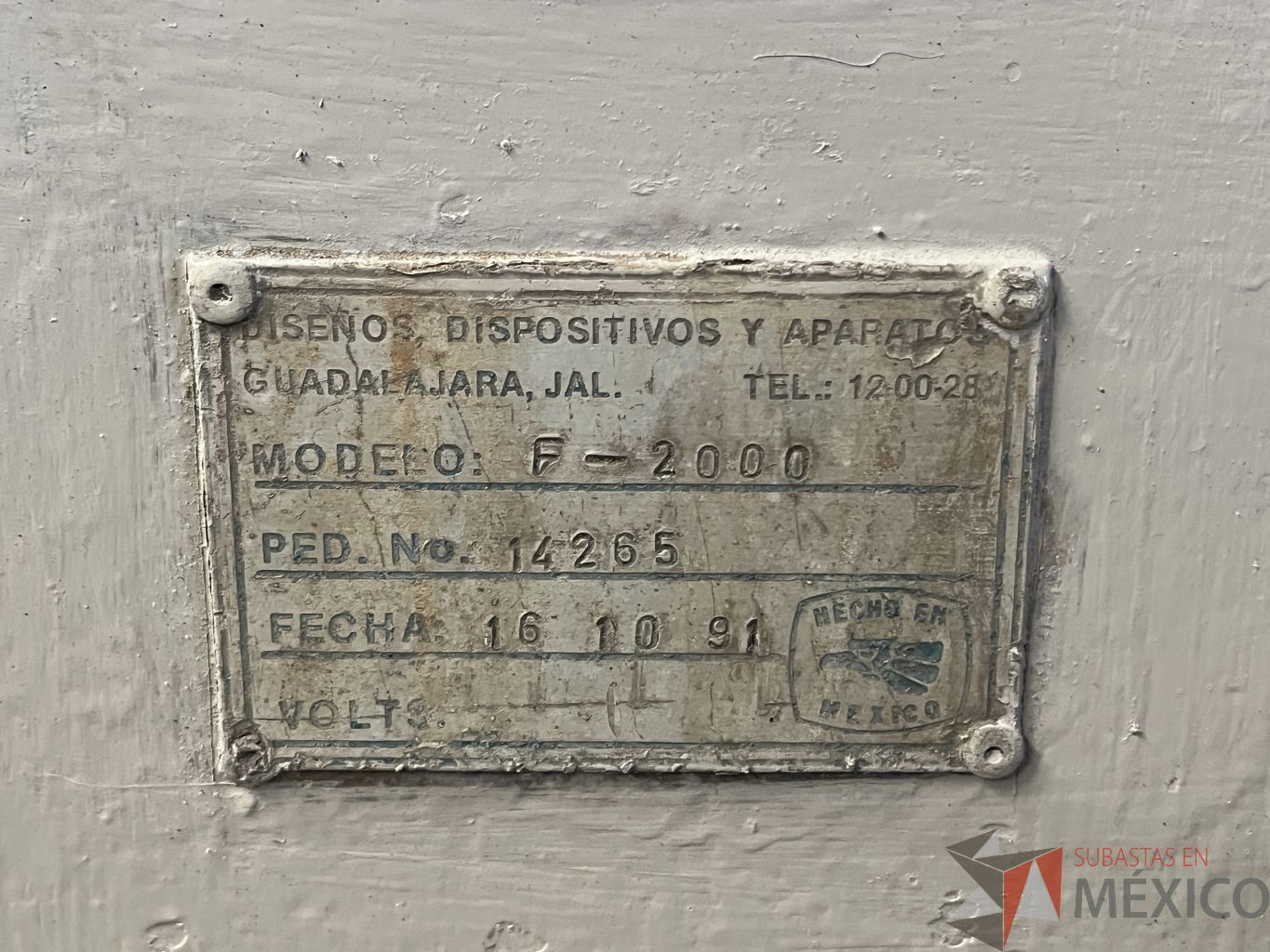 Lote 002 - Desenrolladora de lámina en rollo, 2,200 lb. Año 91 - Imagen 3