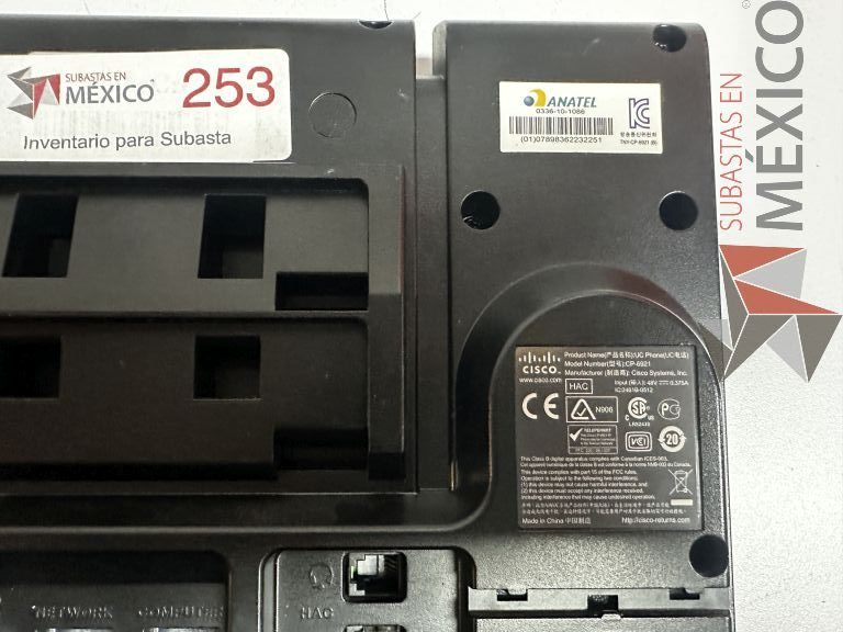 Lote 117 - 4 Teléfonos IP YEALINK y CISCO, Modelo: T48U y CP - 6921 - Imagen 7