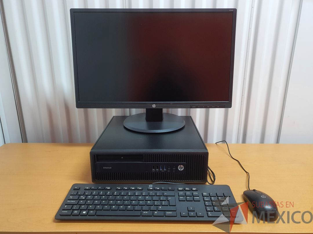 Lote 034 - Computadora HP EliteDesk 705 G3, 16 GB RAM, 500 GB Disco Duro y Monitor de 24"