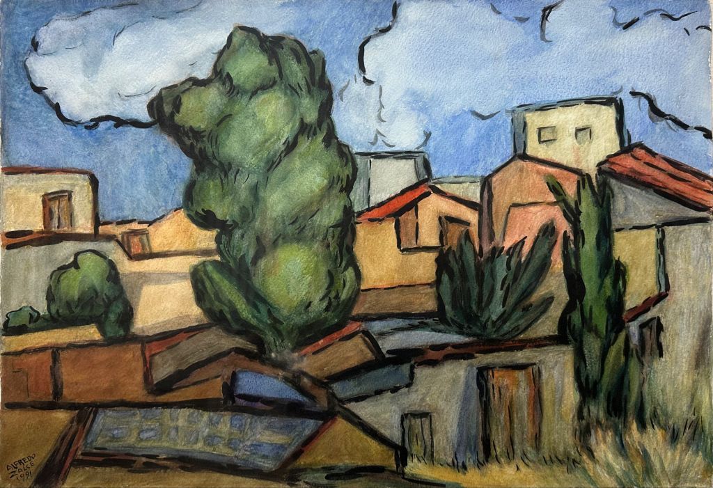 Lote 001 - Alfredo Zalce - Sin título - Acuarela y gouache sobre papel