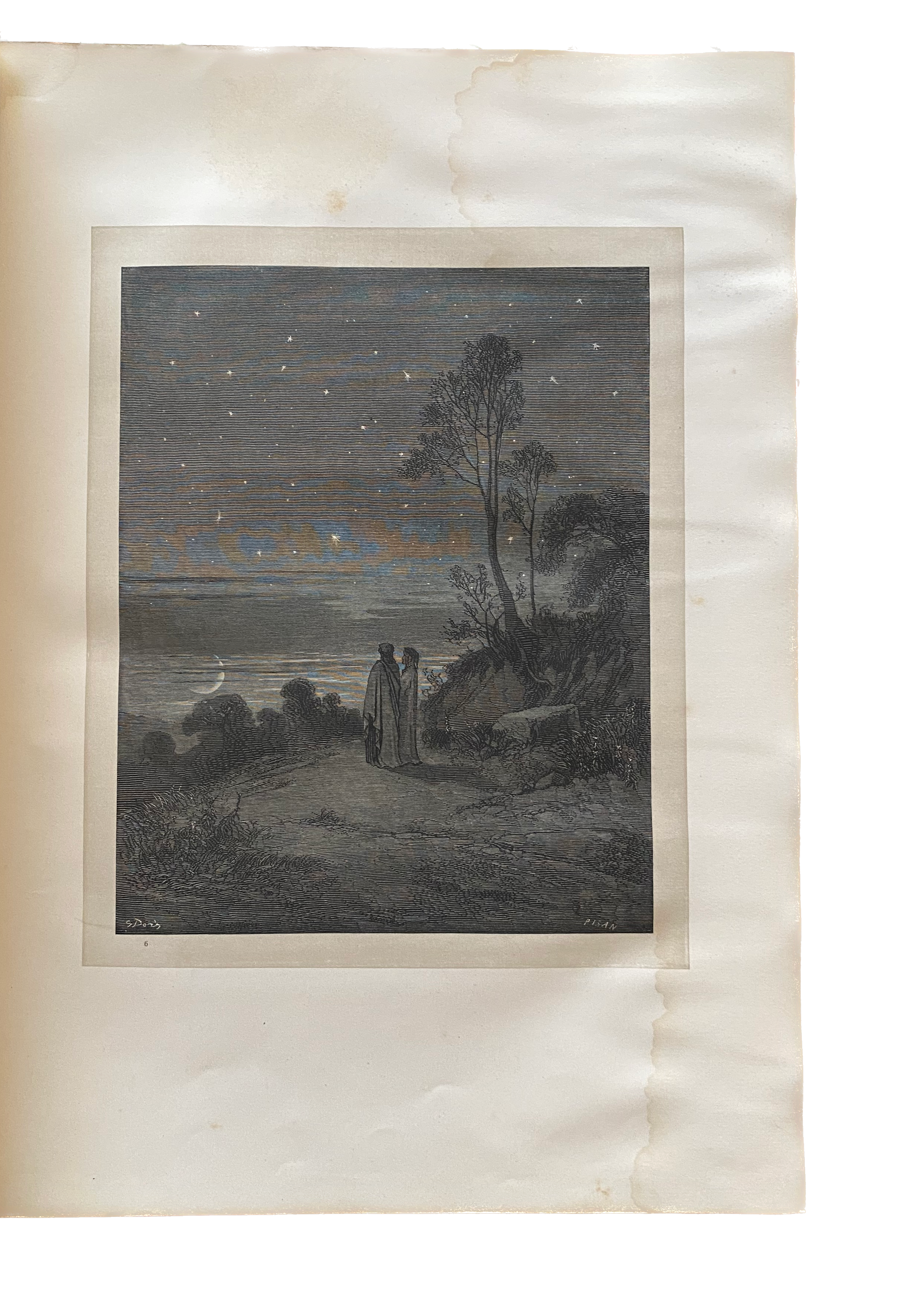 Lote 003 - L'Enfer de Dante Alighieri. Libro ilustrado con 134 grabados xilográficos, estampados en relieve, por Gustave Doré. - Imagen 2